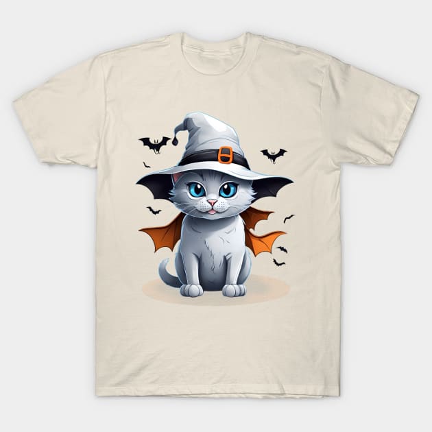 Halloween cute cat T-Shirt by Mysooni